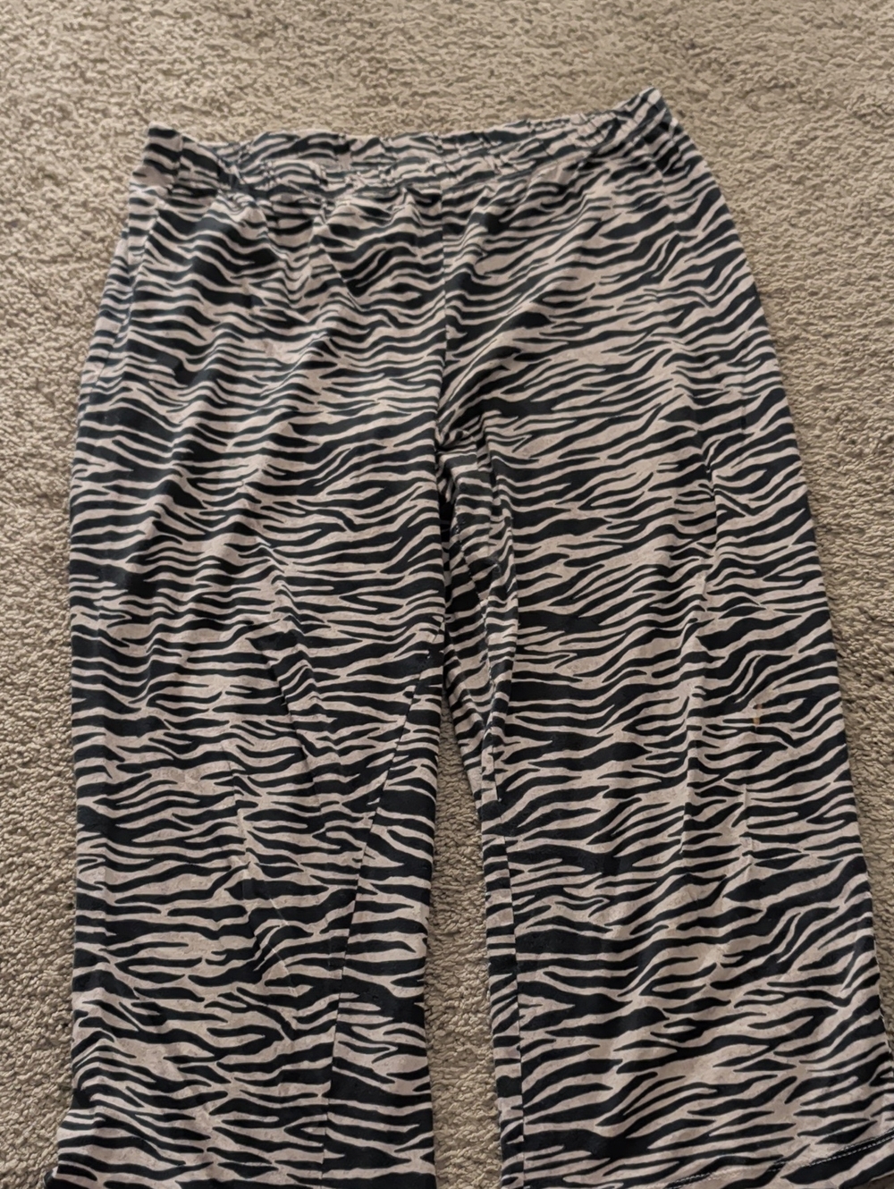 Secret Treasures Black and White Zebra Jogger Pants